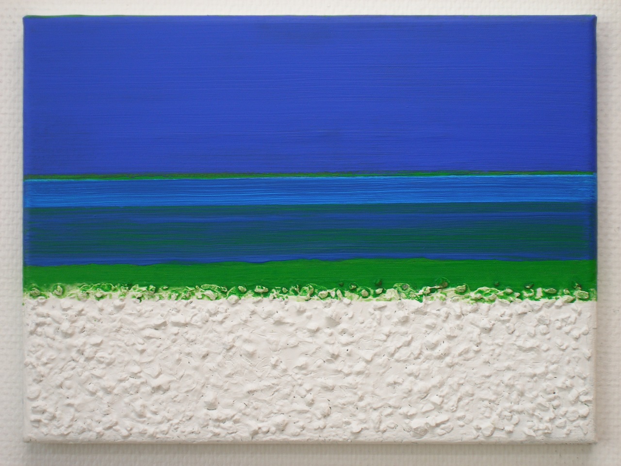 Blue moods I, acrylics - mixed media on canvas, 30x40cm