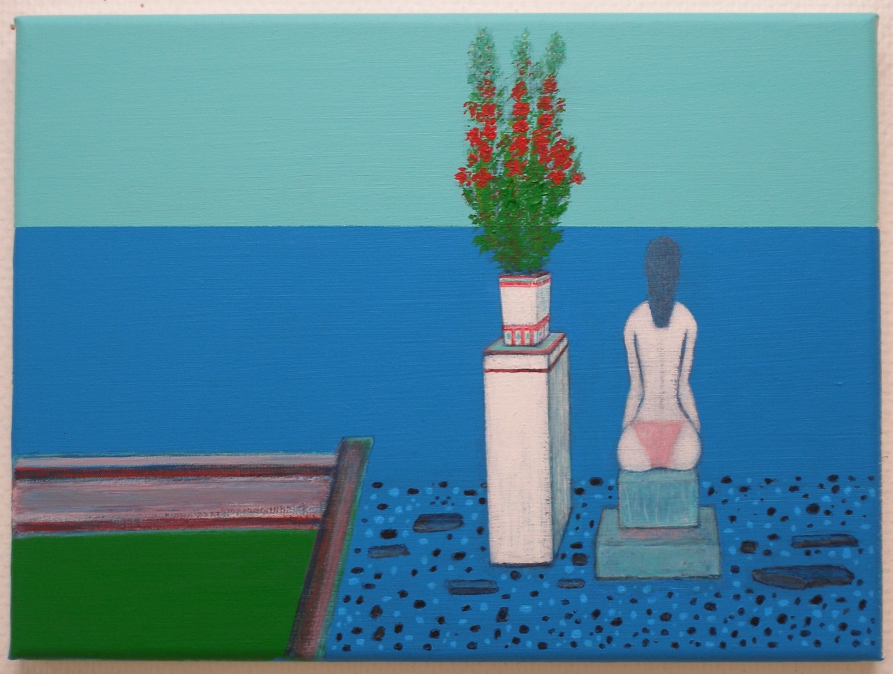 Shoreline 6, acrylics on canvas, 30x40cm