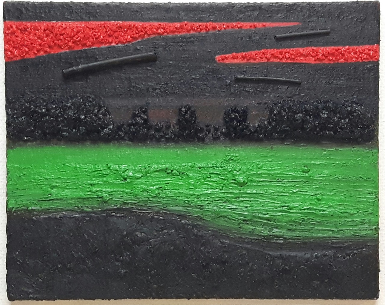 Soil/falling apart, oil-mixedmedia on canvas, 40x50cm