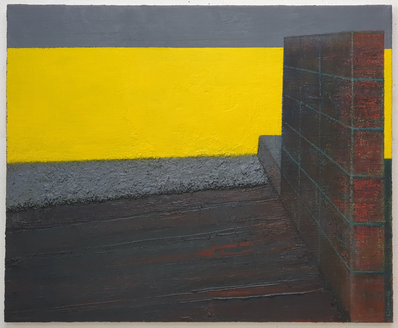 Sound of Yellow, oil-mixedmedia on canvas, 60x74cm