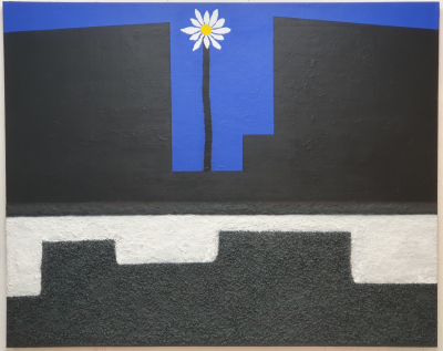 The Flower, acrylics-mixedmedia on canvas, 120x150cm